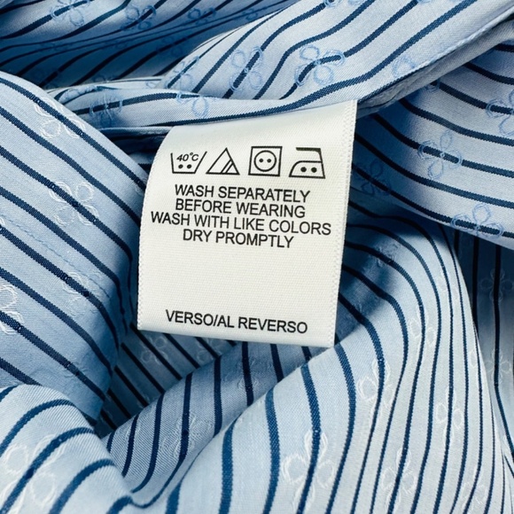 Ben Sherman Blue Striped Button Down Shirt Size L - Picture 8 of 10